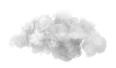 Kümülüs bulutu yüzüyor, izole edilmiş 3D