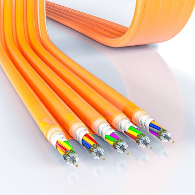 Fiber optik kablolar 3D geniş bant interneti
