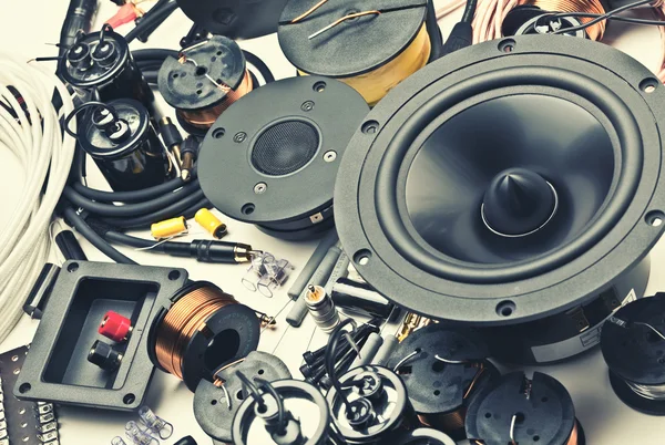 Speakers parts background — Stock Photo, Image