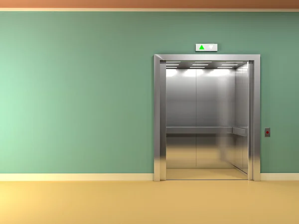 3d elevador de metal — Fotografia de Stock