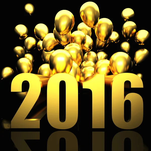 Golden 2016 card — Stock Photo, Image