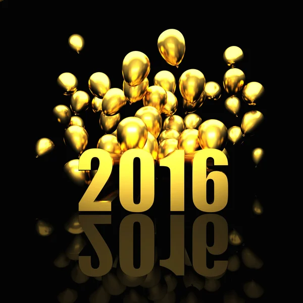 Golden 2016 card — Stock Photo, Image