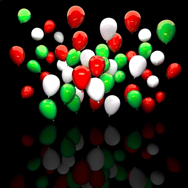 İtalyan renkler balon — Stok fotoğraf
