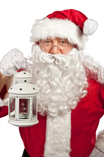 Retrato de Santa Claus en blanco — Foto de Stock