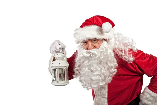 Retrato de Santa Claus en blanco — Foto de Stock