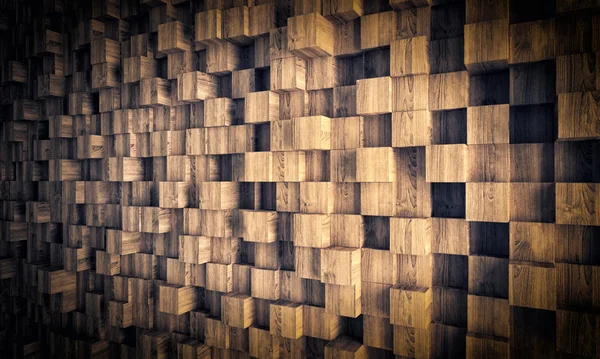 Fundo geométrico de madeira — Fotografia de Stock