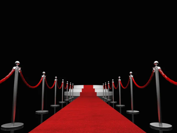 Exkluzivní červený koberec — Stock fotografie