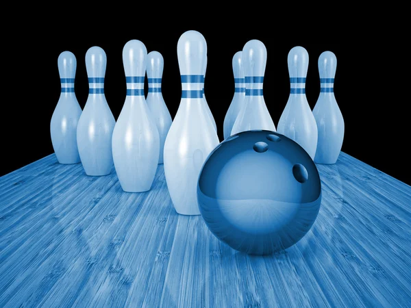 Bowling 3D Bild — Stockfoto