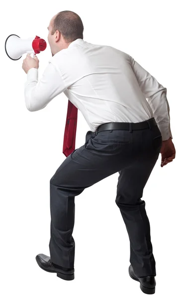 Man with megaphone — Stock Photo, Image