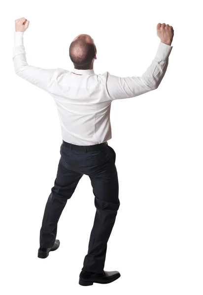 Hombre feliz en blanco — Foto de Stock