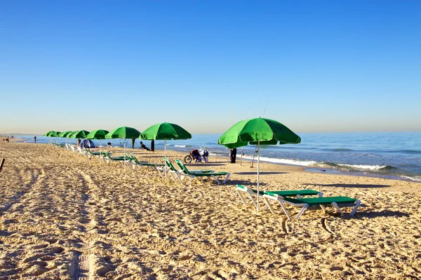 Morning on the beach in Bat Yam — Stock Photo, Image