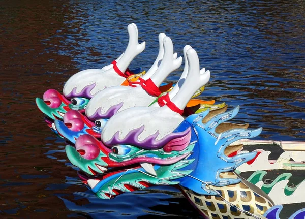 Bateaux Dragon Traditionnel à Taiwan — Photo