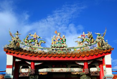 Çin Tapınağı çatı zengince dekore