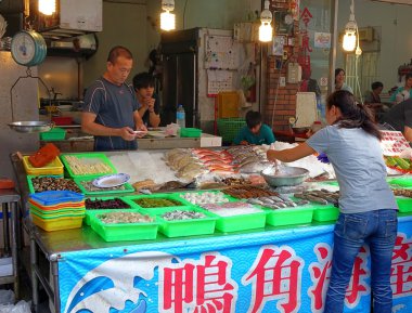 Deniz ürünleri Restoran Cijin Island üzerinde