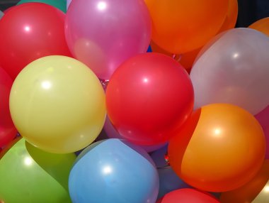 Renkli balonlar mutlu bir ruh hali olun