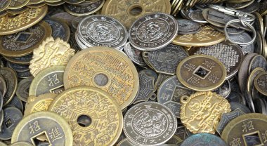 Old Chinese Coins and Money clipart