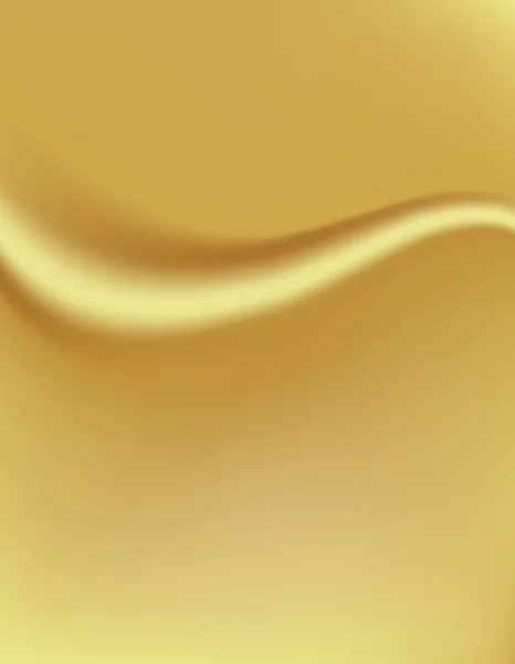 Fundo dourado com uma dobra. Tecidos de seda — Vetor de Stock