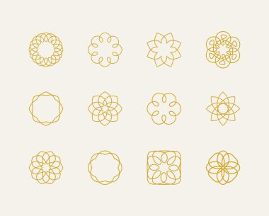 Hipster kalıp logo kümesi