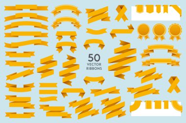 Vektör kurdeleler. 50 şerit kümesi