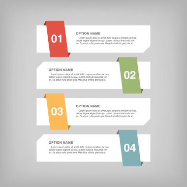 Infographic tasarım seçenekleri kavramı. İş sunumu için şablon