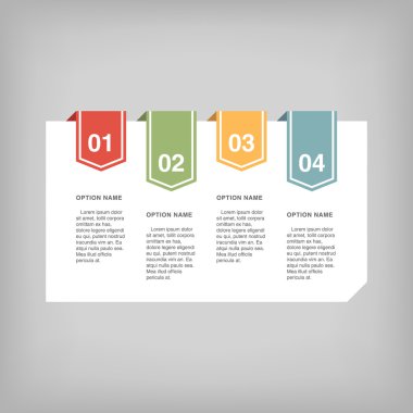 Infographic tasarım seçenekleri kavramı. İş sunumu için şablon