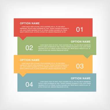 Infographic tasarım seçenekleri kavramı. İş sunumu için şablon