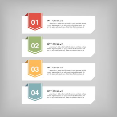 Infographic tasarım seçenekleri kavramı. İş sunumu için şablon