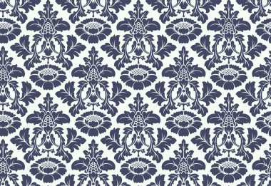 vektör sorunsuz çiçek damask desenli