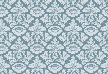 vektör sorunsuz çiçek damask desenli