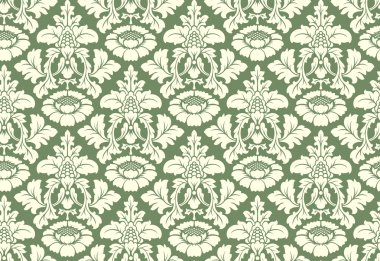 vektör sorunsuz çiçek damask desenli