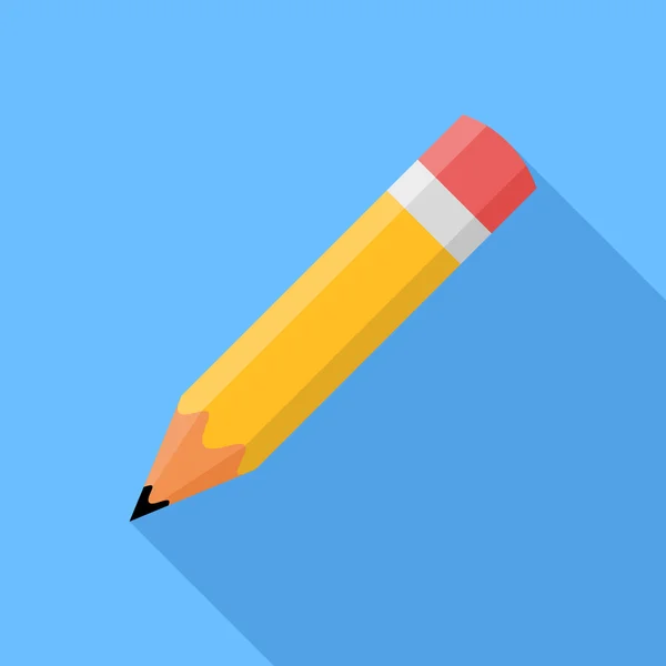Pencil. Flat Design vector icon — Stock Vector