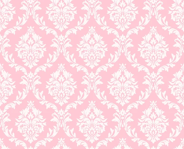 Modèle de damassé floral sans couture vectoriel — Image vectorielle