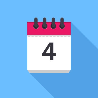 Takvim simgesini. Düz tasarım