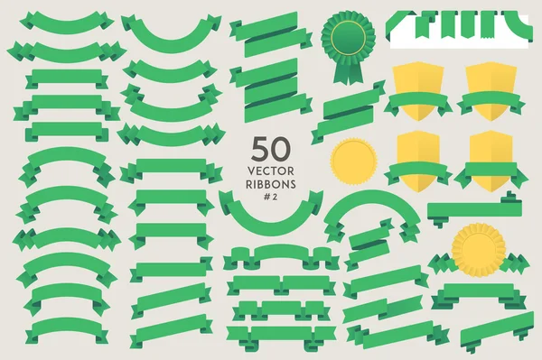 Set of 50 vector Ribbons — Stock Vector