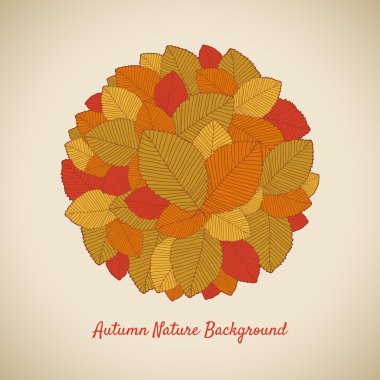 Sonbahar Leafs yuvarlak