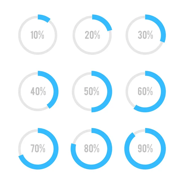 Set van cirkel-diagrammen voor infographics — Stockvector