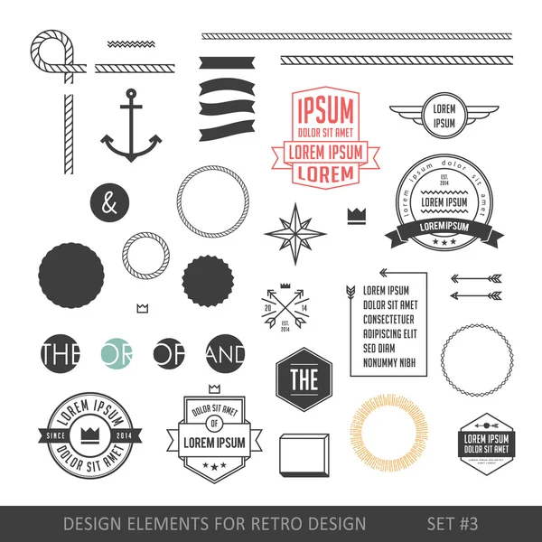 Hipster stijl infographics elementen instellen voor retro design. Met r — Stockvector
