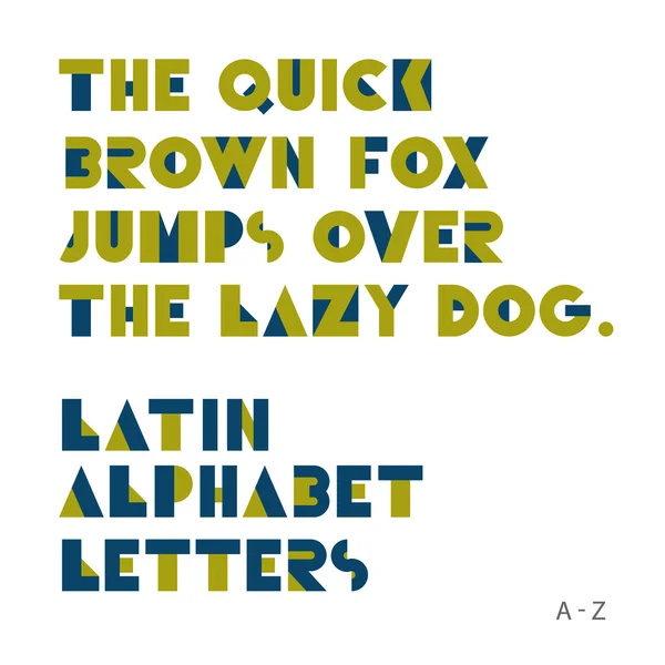 Γεωμετρικά σχήματα γράμματα του αλφαβήτου. ρετρό γραμματοσειρά. le λατινικό αλφάβητο — Διανυσματικό Αρχείο