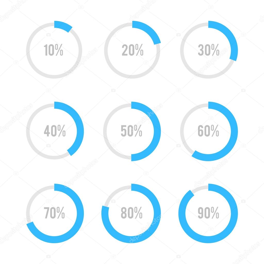 Set of circle diagrams for infographics