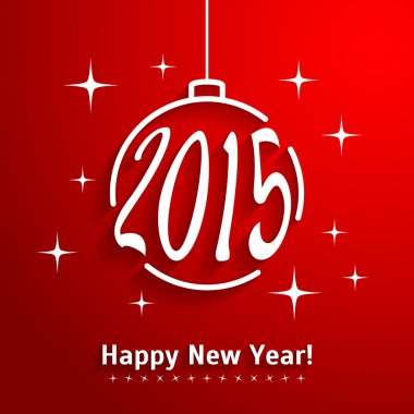 Noel top 2015 ile tebrik kartı. Yeni Yılınız Kutlu Olsun. Vektör e