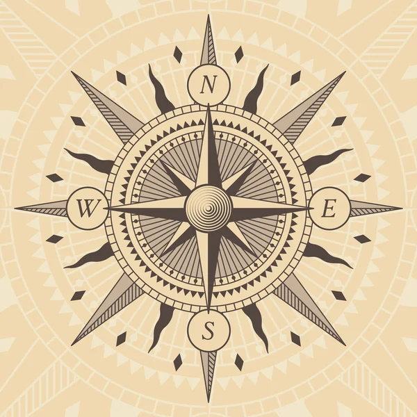 Oldstyle wind rose compass Vector Graphics