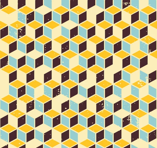 Abstract geometrisch naadloos retro patroon — Stockvector