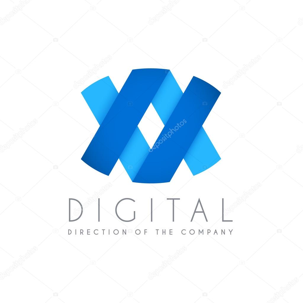 Abstract business logo icon design. Digital concept logo tamplate