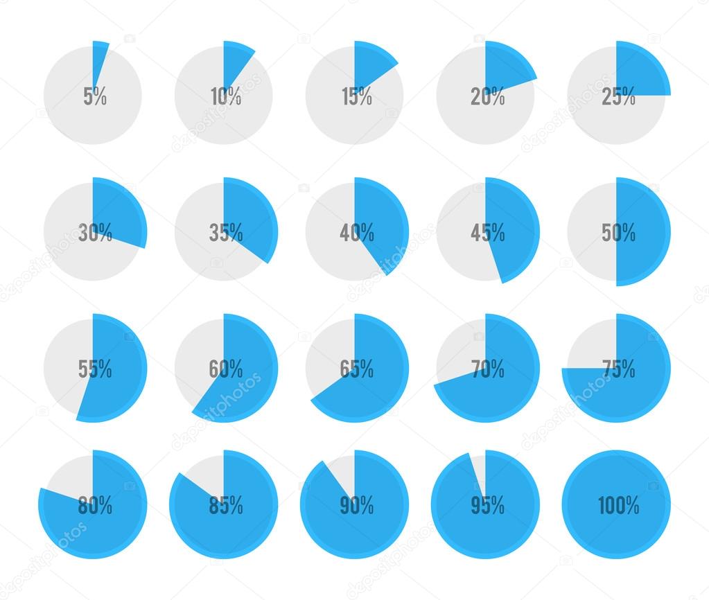 Set of circle diagrams for infographics