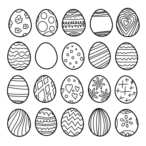 Vektorová sada velikonočních vajec — Stockový vektor
