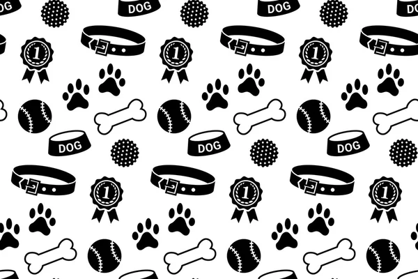 stock vector Seamless pattern with dog's stuff