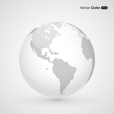 Vektör noktalı ışık dünya