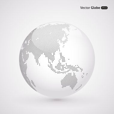 Vektör noktalı ışık dünya