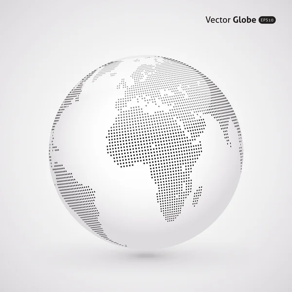 Vecteur globe lumineux pointillé — Image vectorielle