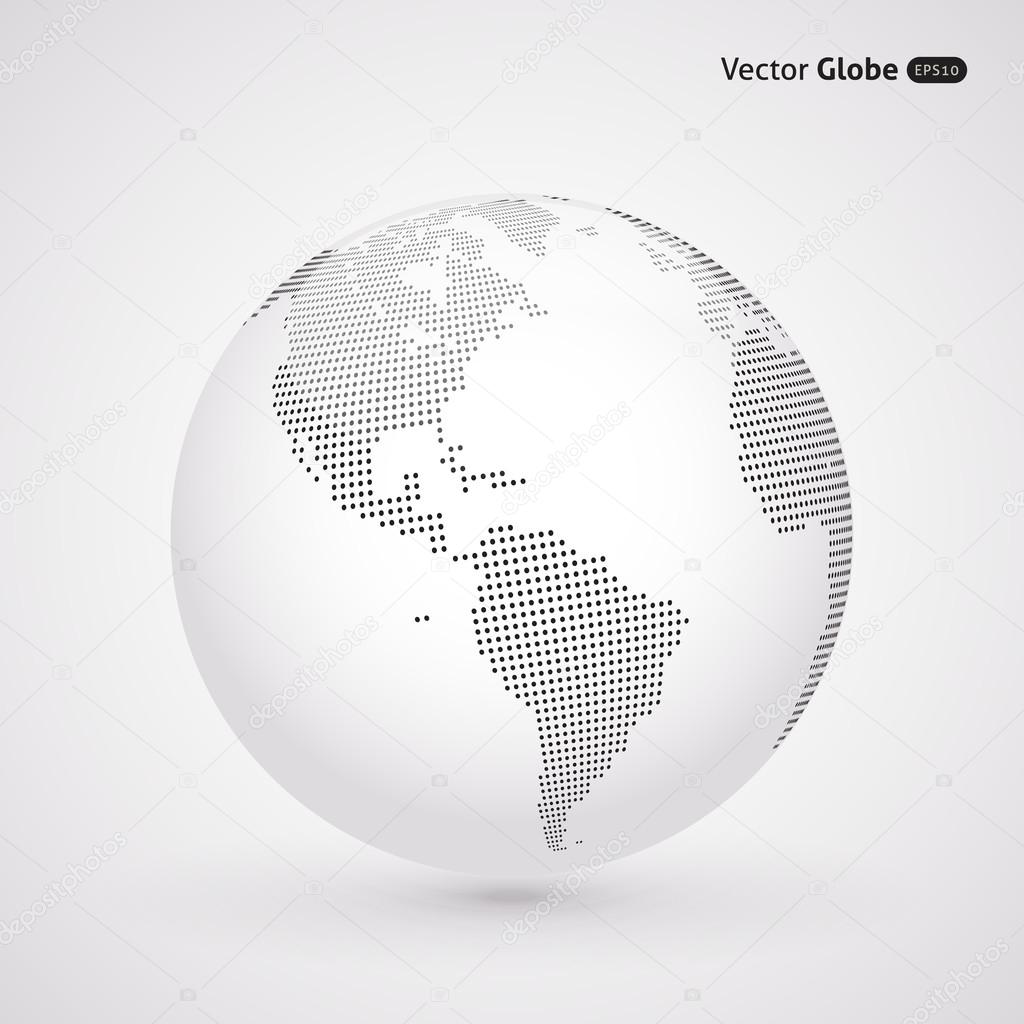 Vector dotted light globe